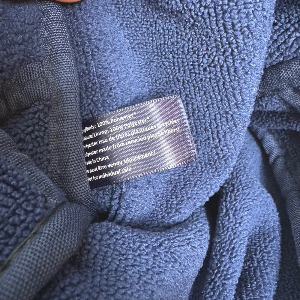 Lancome Terry Cloth Cosmetic Bag Blue White Striped Makeup Pouch‎